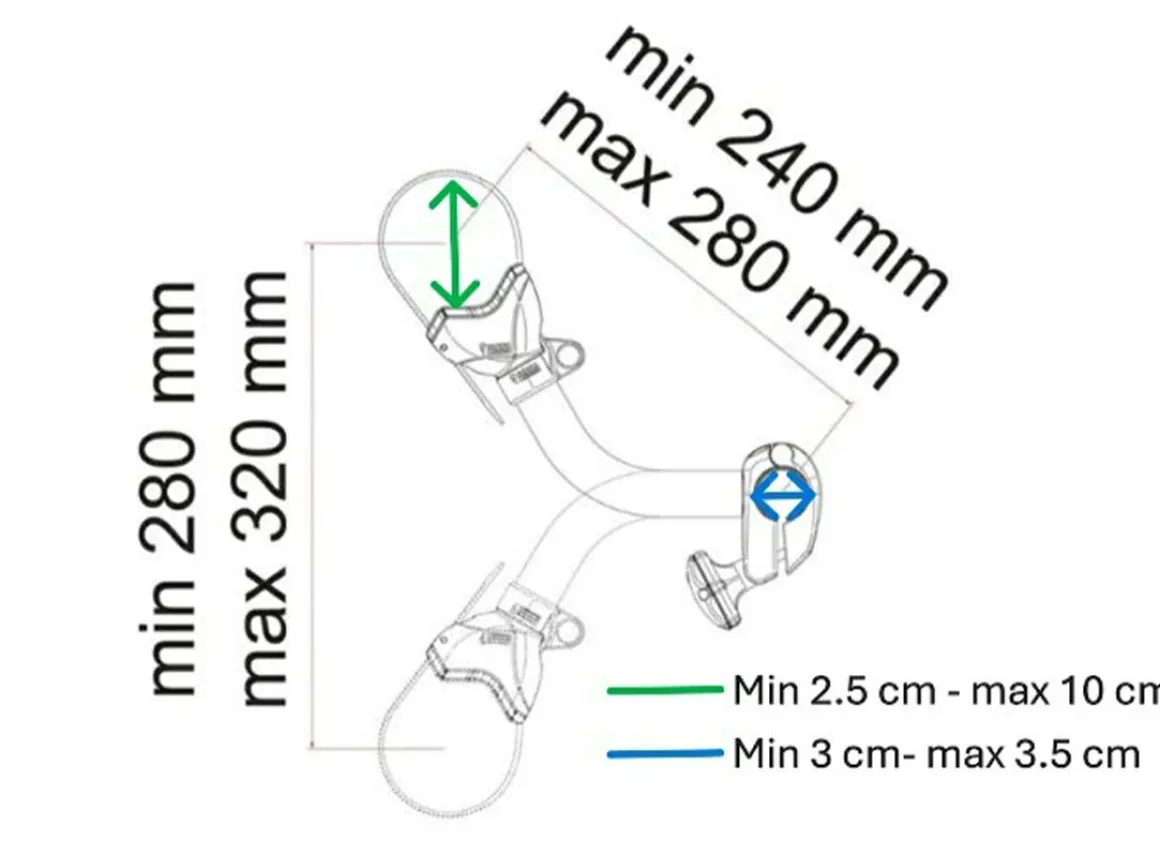 Fiamma Bike Block Pro S2 mittellange Fahrradklemme - silber
