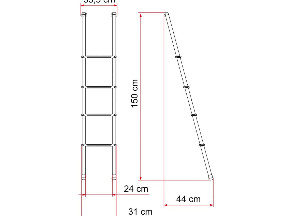 Fiamma Deluxe 4B Leiter
