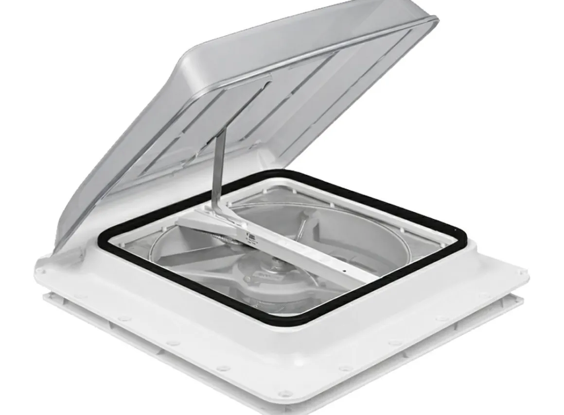 Fiamma Turbo Vent 40 x 40 Dachluke mit Ventilator - Transparent