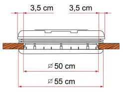 Fiamma Vent 50 Dachhaube - White