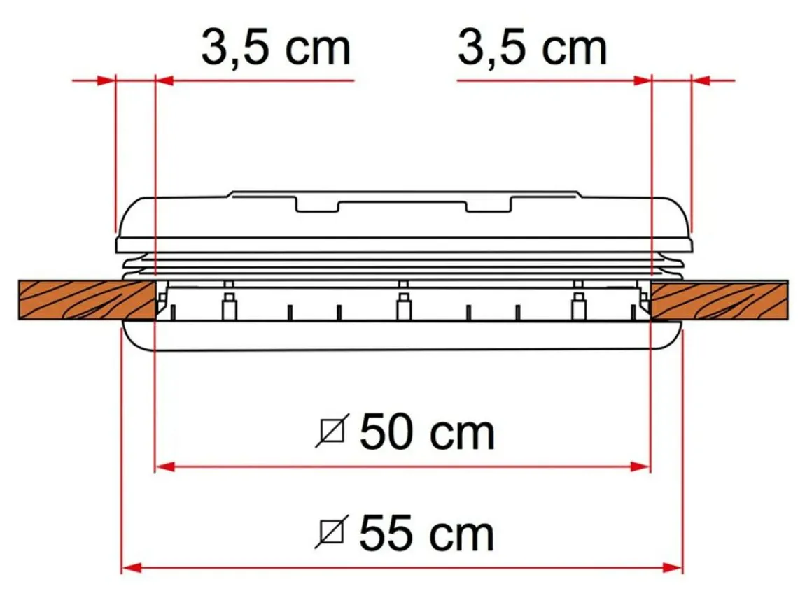 Fiamma Vent 50 Dachluke - Crystal