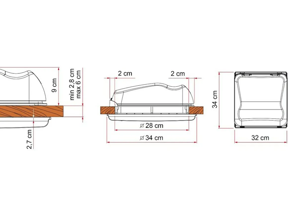 Fiamma Vent 28 F Dachluke - Transparent