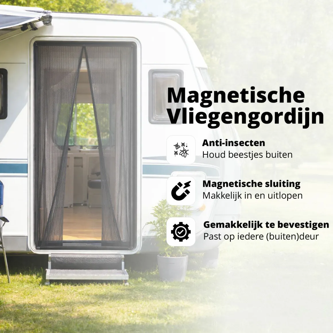 FlinQ magnetischer Fliegenvorhang - 101 x 210 cm