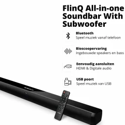 FlinQ Soundbar mit integriertem Subwoofer