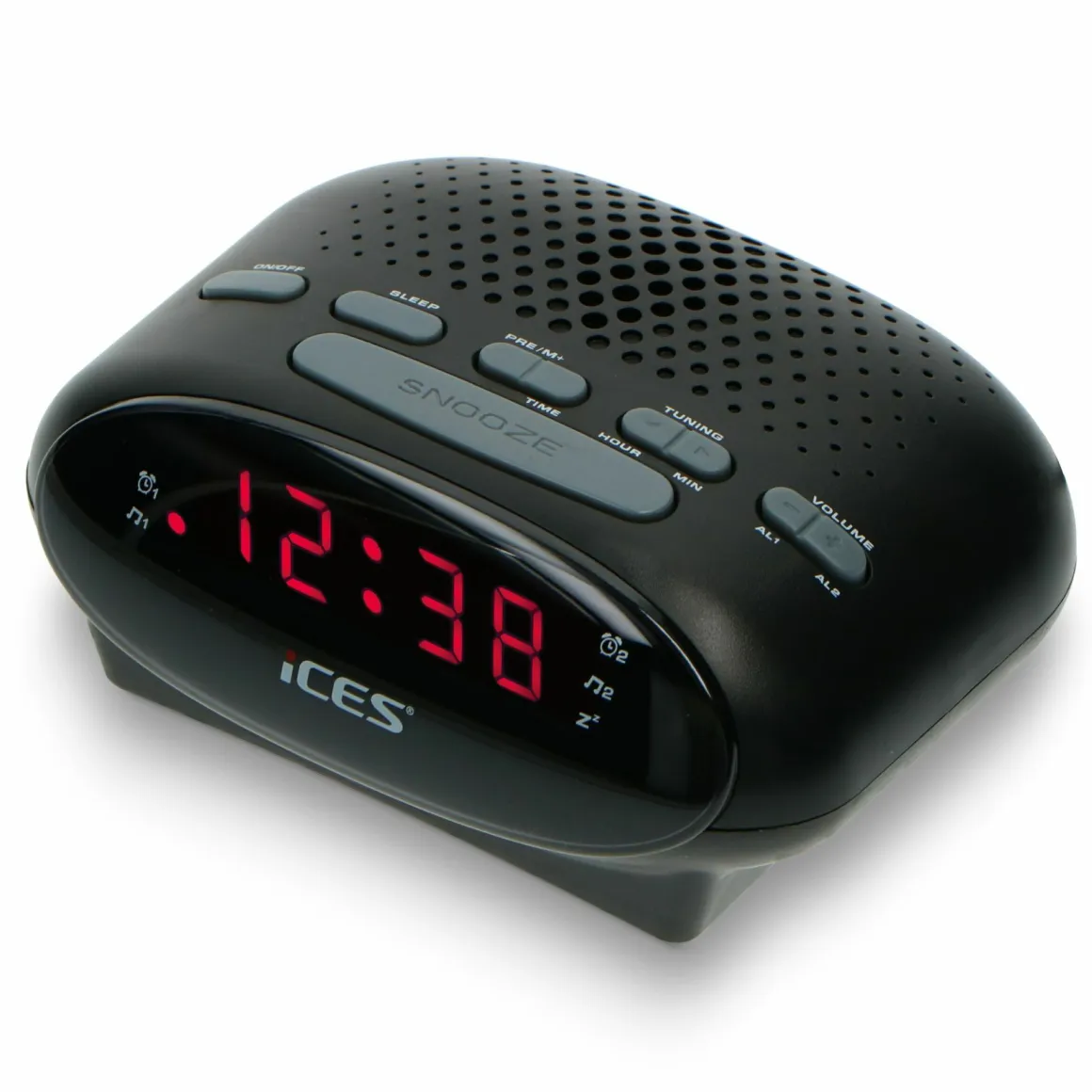 Ices ICR-210 FM Uhrenradio - Black