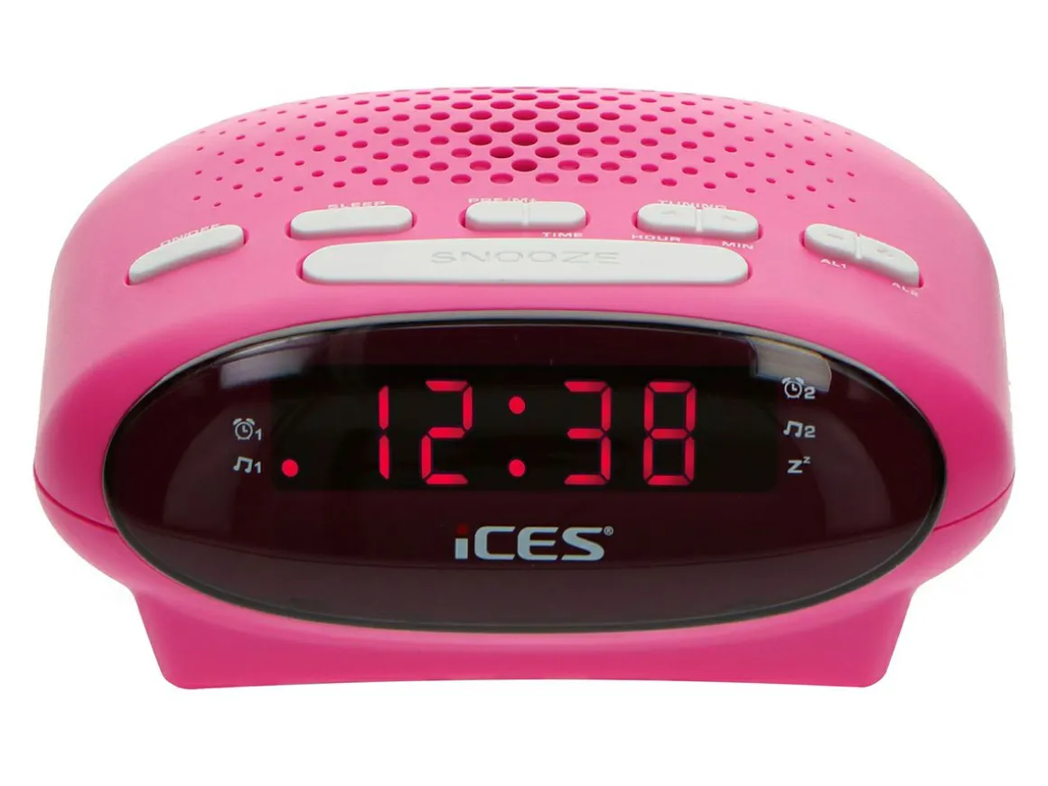 Ices ICR-210 FM Uhrenradio - Pink