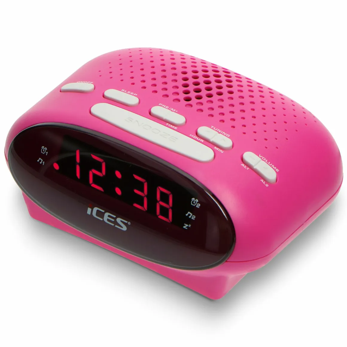 Ices ICR-210 FM Uhrenradio - Pink