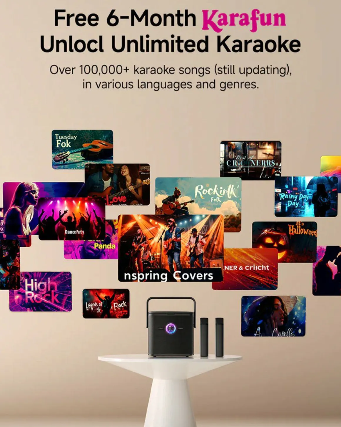 Ikarao Shell S3 Party Lautsprecher Karaoke-Set
