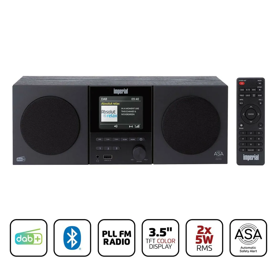 Imperial DABMAN-220BK DAB+ Radio - Schwarz