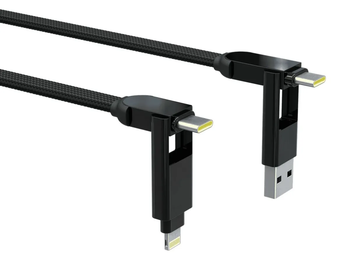 inCharge XL 2 Meter Ladekabel - Black
