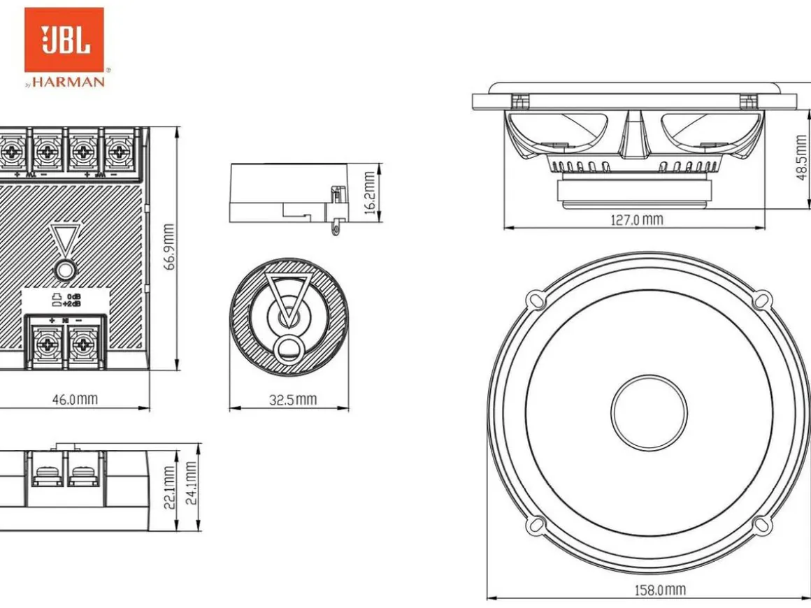 JBL Stage3 607CF Lautsprecher - 16,5 cm