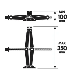 Lampa Scherenwagenheber mit Ratsche - 1000 kg