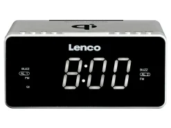 Lenco CR-550 Stereo FM Weckerradio - Silver