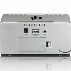 Lenco CR-550 Stereo FM Weckerradio - Silver