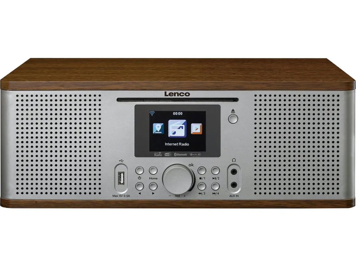 Lenco DIR-270WD Internetradio - Walnuss,Silber