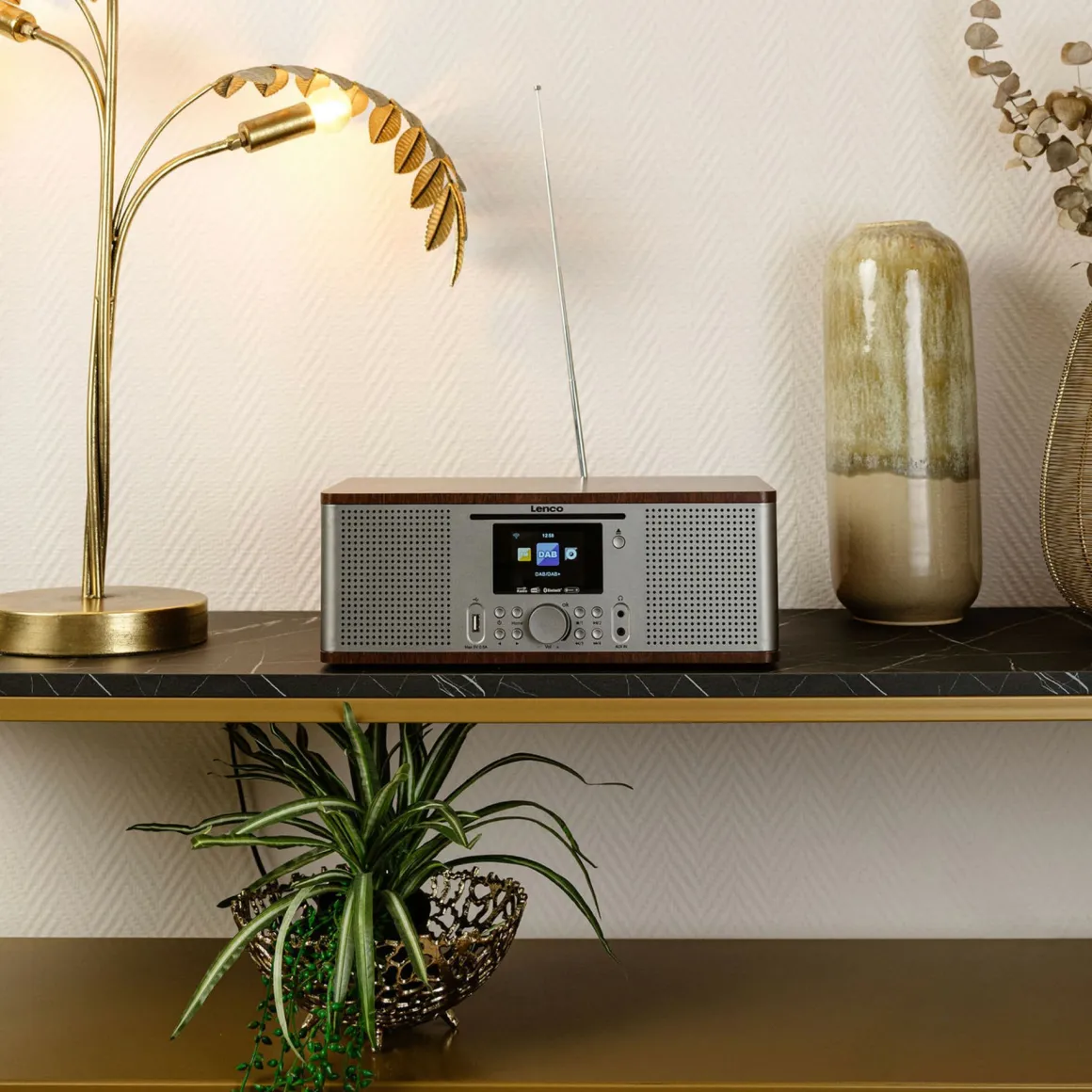 Lenco DIR-270WD Internetradio - Walnuss,Silber
