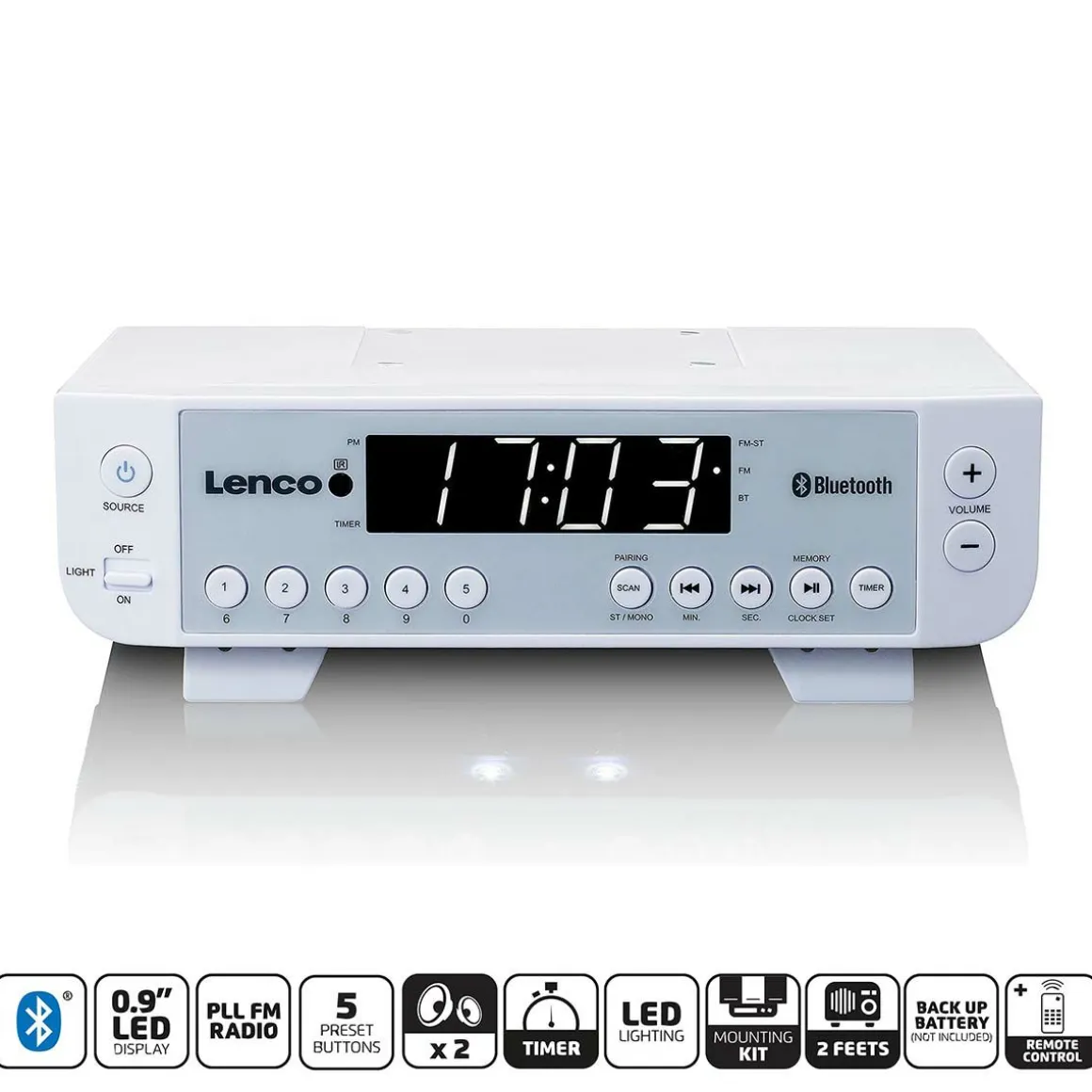 Lenco KCR-100WH FM-Küchenradio