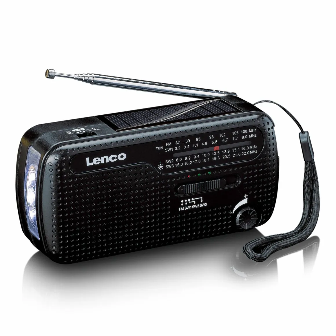 Lenco MCR-113BK Tragbares Notfall Radio