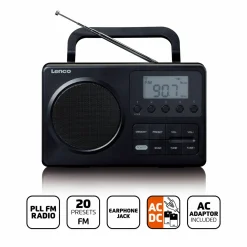 Lenco MPR-035 Kompaktes tragbares FM Radio mit LCD-Display