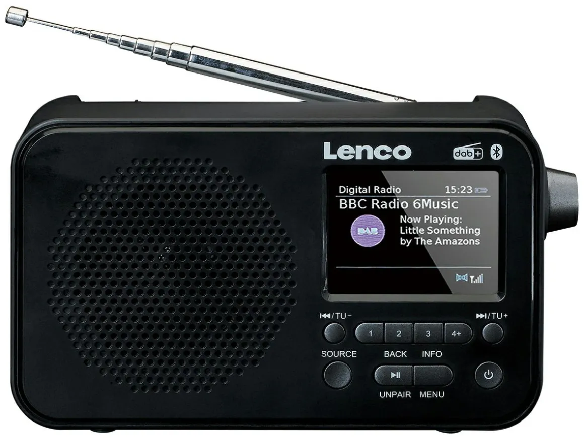 Lenco PDR-036BK DAB+/FM-Radio mit Bluetooth