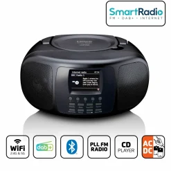 Lenco SCD-6000BK Tragbares Internetradio mit Bluetooth