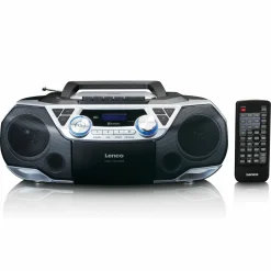Lenco SCD-720SI CD-Player Boombox - Schwarz,Silber