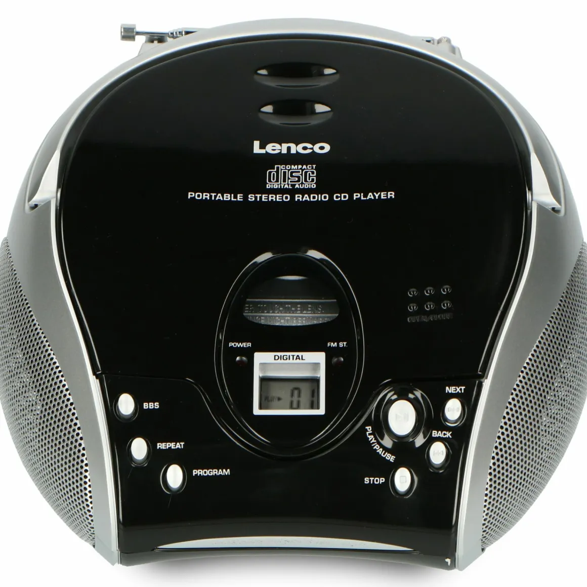Lenco SCD-24 Tragbares FM-Radio - Black
