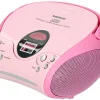 Lenco SCD-24 Tragbares FM-Radio - Pink