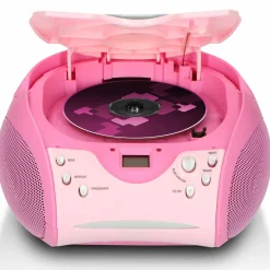 Lenco SCD-24 Tragbares FM-Radio - Pink