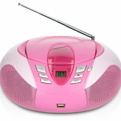 Lenco SCD-37 USB Tragbares FM-Radio - Pink