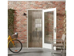 Livn Lines alu transparent/grau 100 x 230 cm Türvorhang