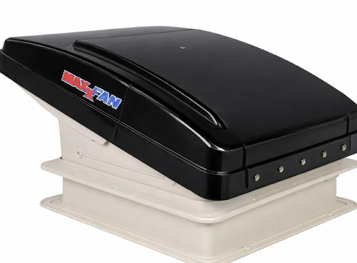 Maxxfan Deluxe Compact 28 x 28 Dachluke mit Ventilator - Smoke