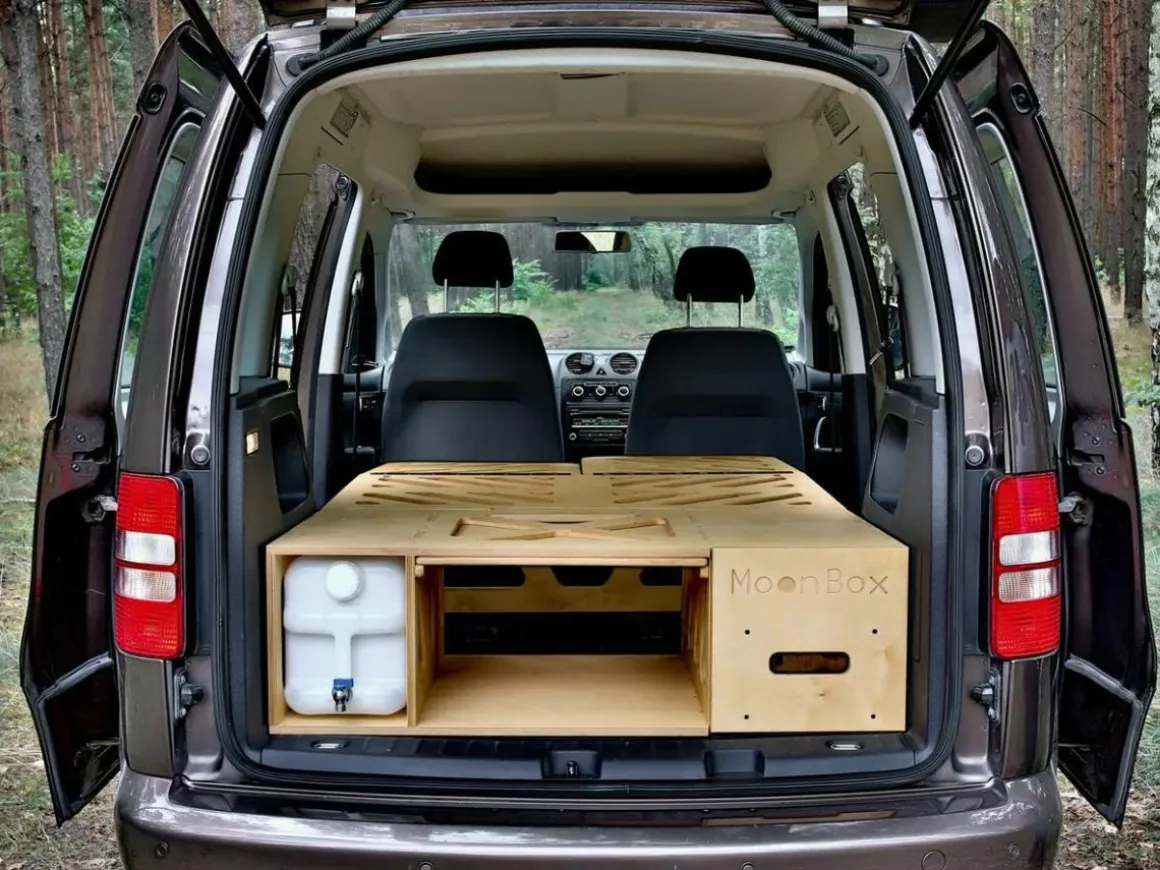 Moonbox Minivan 115cm Natur Campingbox