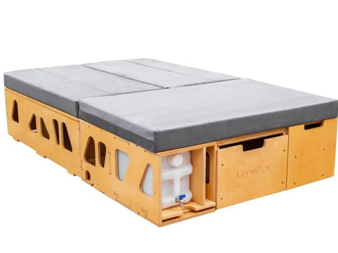 Moonbox Van/Bus 115cm Modify Natur Campingbox mit Tisch