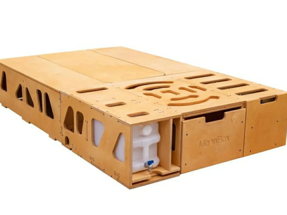 Moonbox Van/Bus 115cm Modify Natur Campingbox mit Tisch