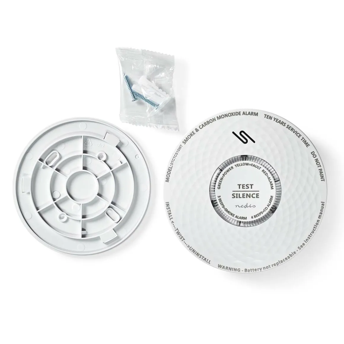 Nedis DTCTCS10WT Smoke & Kohlenmonoxid-Alarm