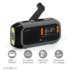 Nedis RDDBCR2600GY Notfallradio - Grau