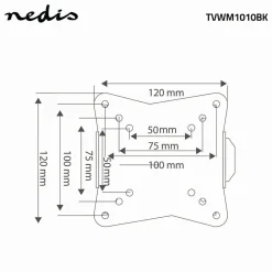 Nedis TVWM1010BK Feste TV-Wandhalterung - Schwarz