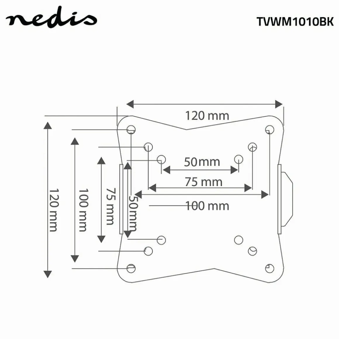 Nedis TVWM1010BK Feste TV-Wandhalterung - Schwarz