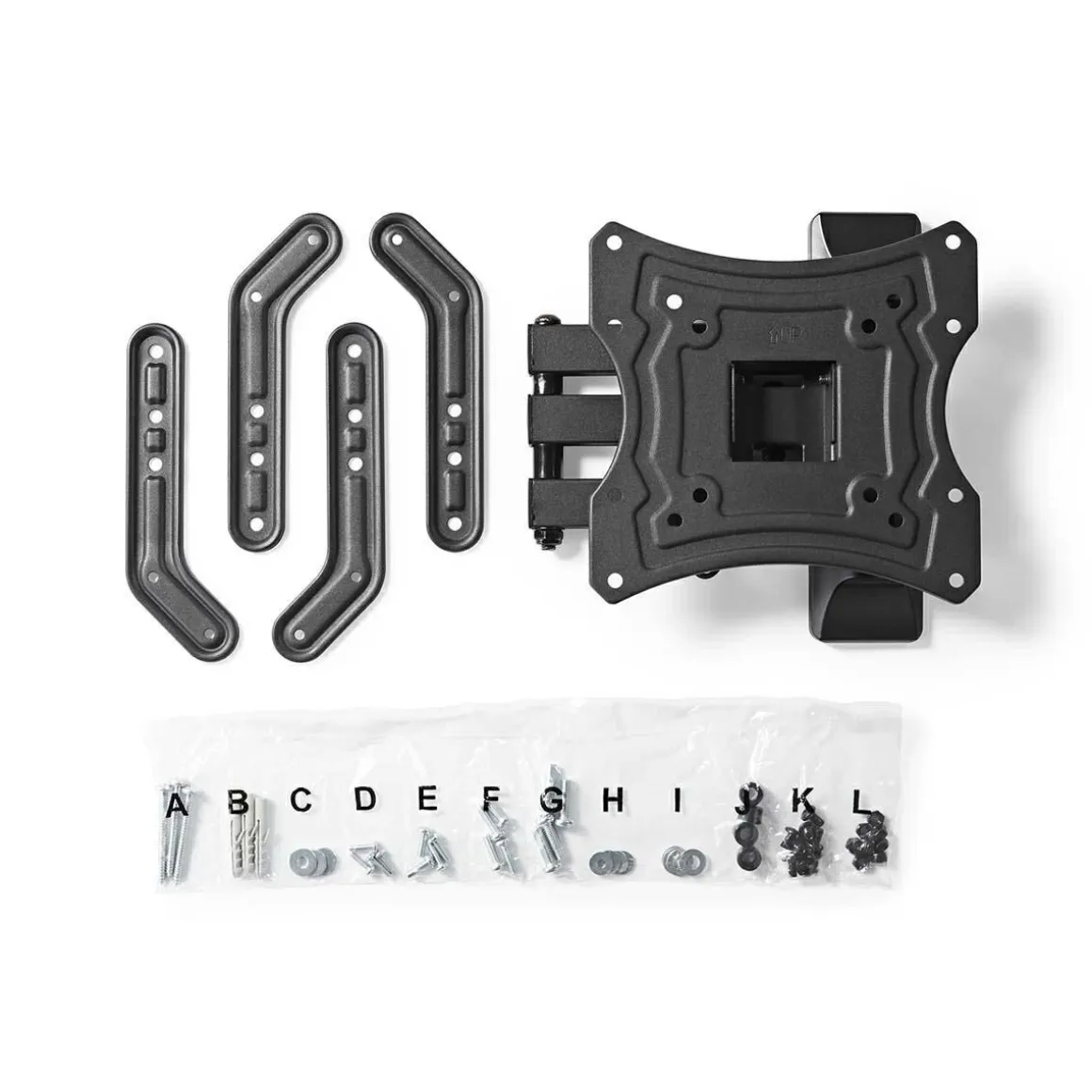 Nedis TVWM1530BK Vollbewegliche-TV-Wandhalterung - 23-55 Zoll