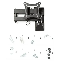 Nedis TVWM1510BK Vollbewegliche-TV-Wandhalterung - Schwarz