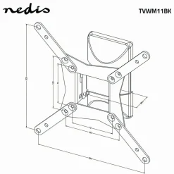 Nedis TVWM11BK Vollbewegliche-TV-Wandhalterung - 10-32 Zoll