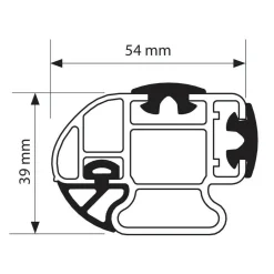 Nordrive 4 Alu-Dachträger - VW Multivan T6 2015 – 2019