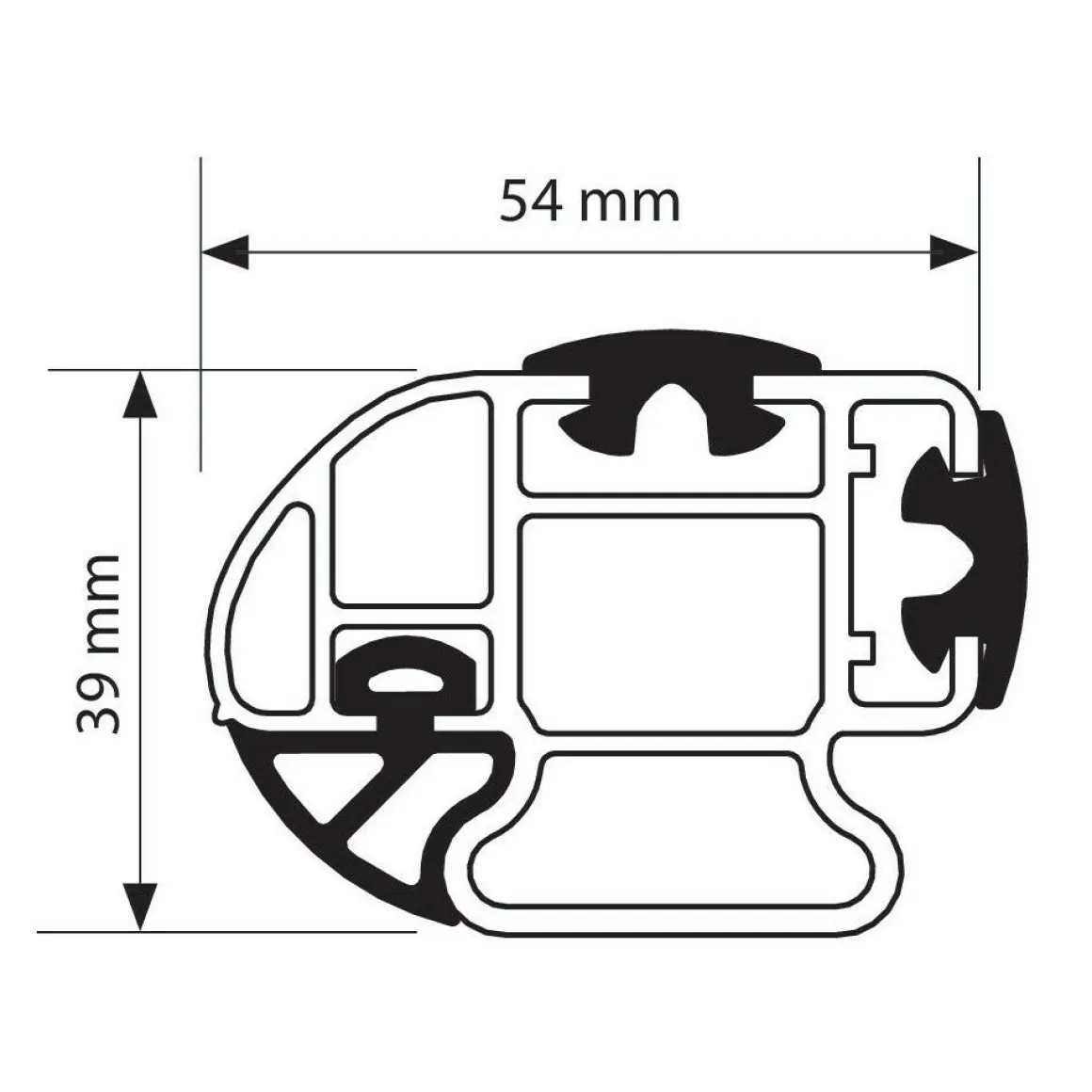 Nordrive 2 Alu-Dachträger - VW Transporter T4 1990 - 2003