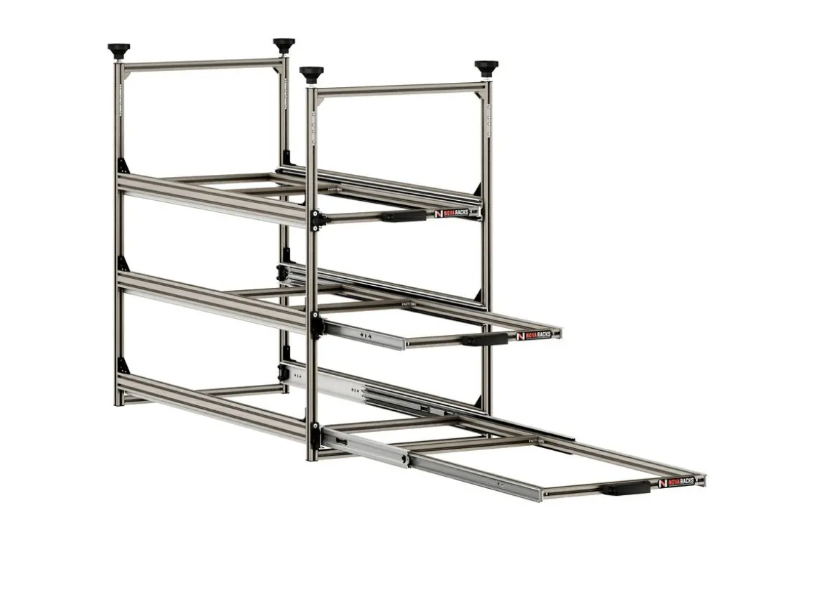 Nova Racks Serie M 3 Ebenen Seitenauszug - 40x90x122 cm
