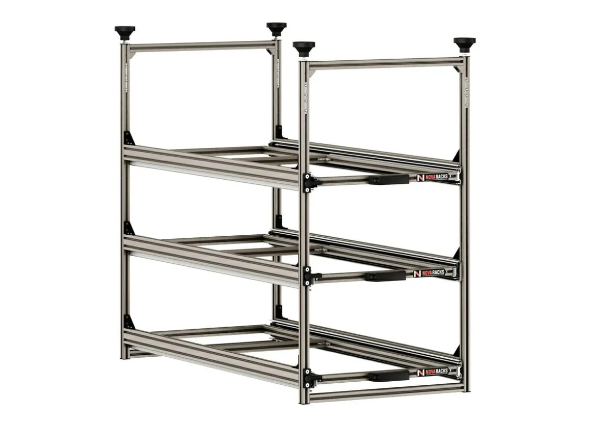 Nova Racks Serie M 3 Ebenen Seitenauszug - 40x90x122 cm