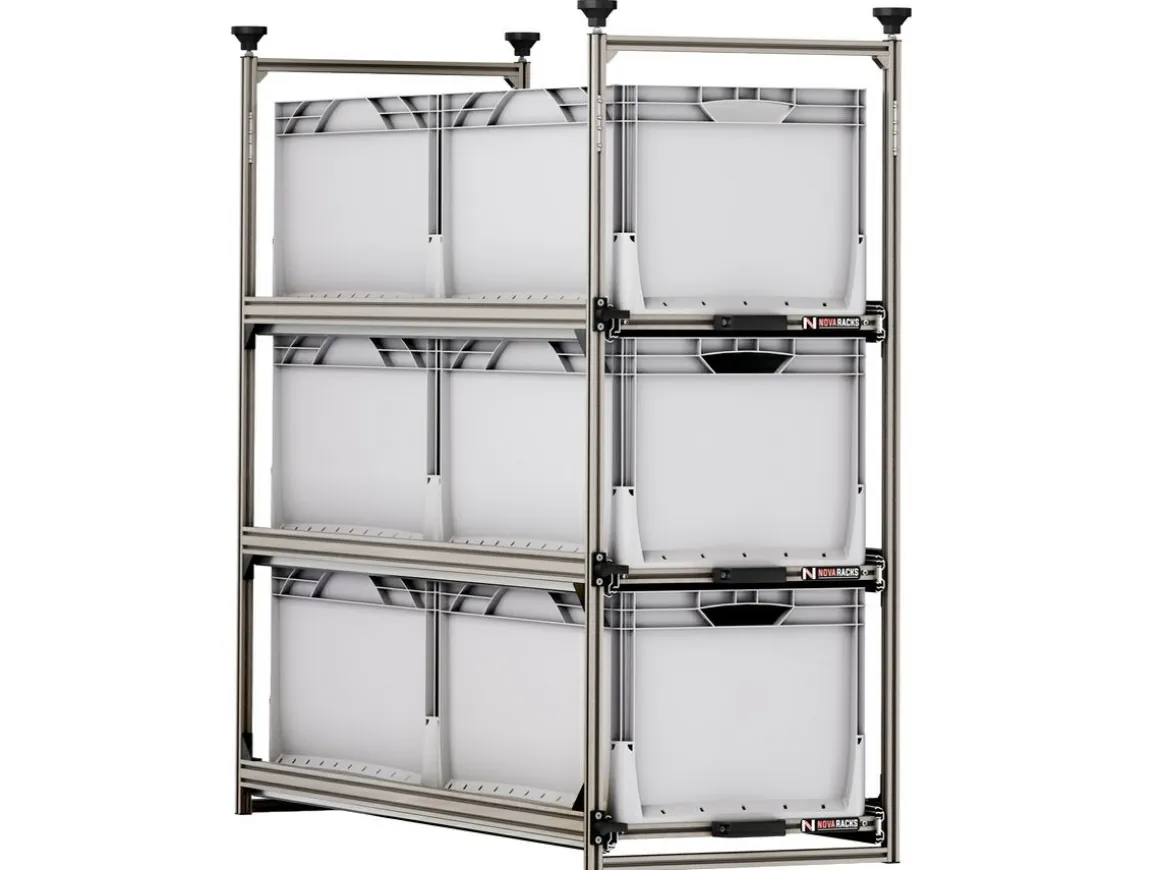 Nova Racks Serie M 3 Ebenen Seitenauszug 40x120x112 cm
