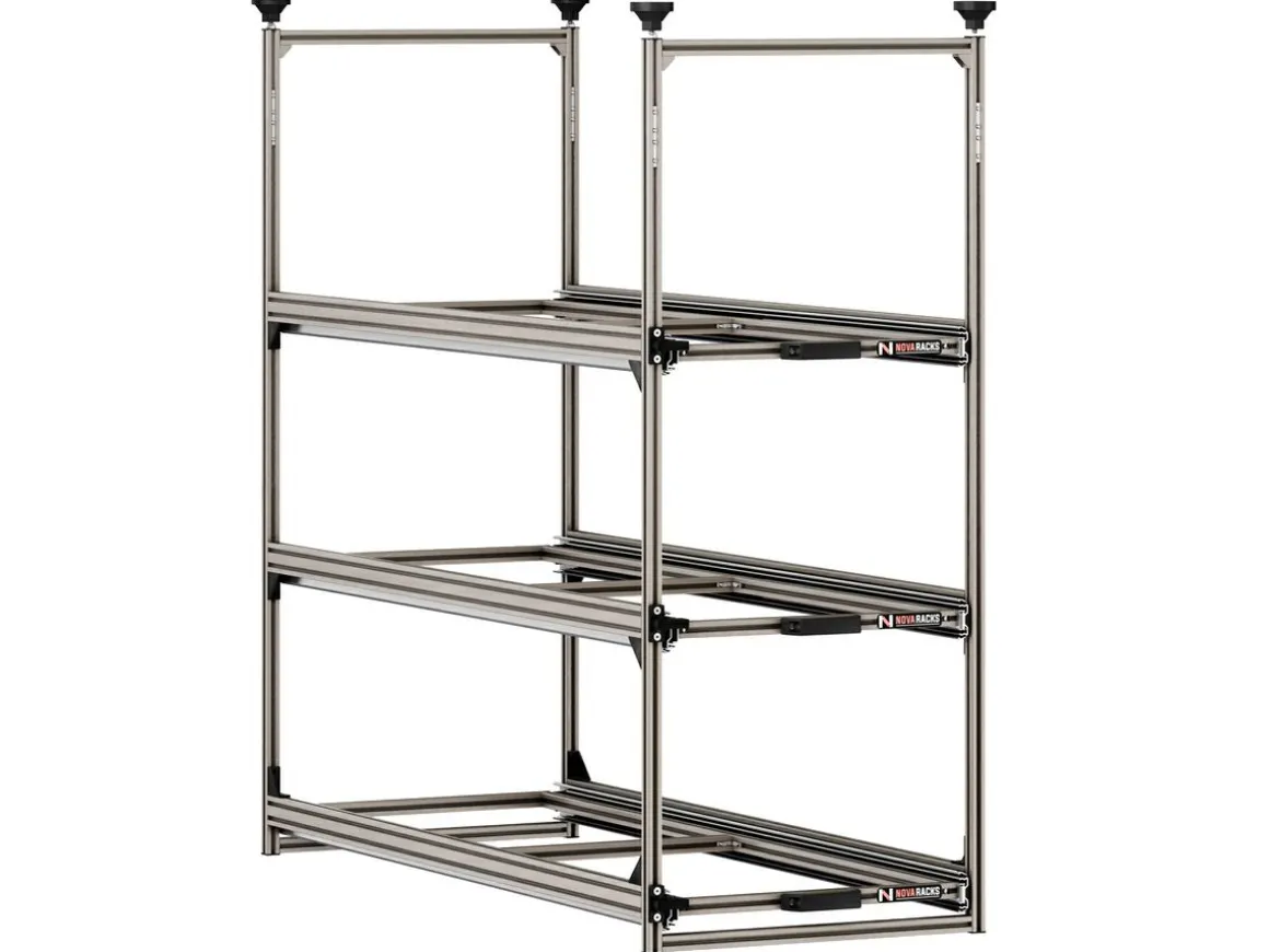 Nova Racks Serie M 3 Ebenen Seitenauszug 40x120x112 cm