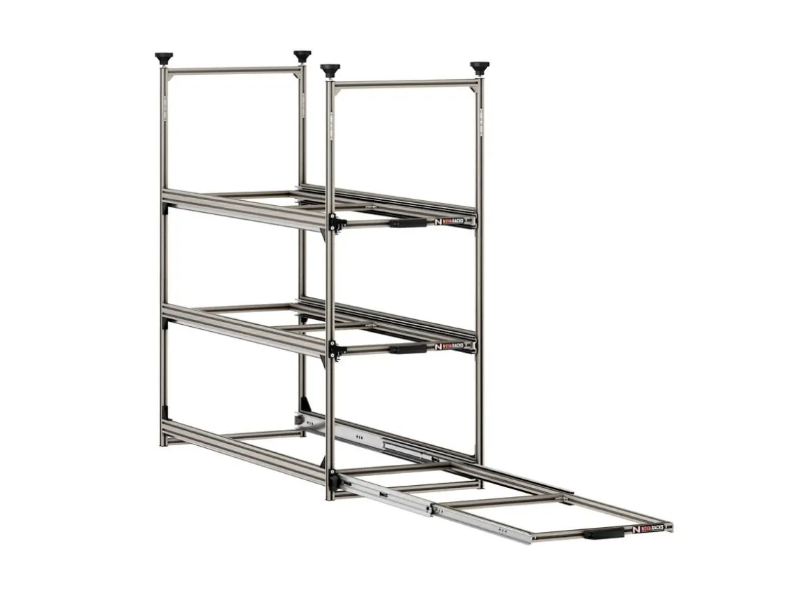 Nova Racks Serie M 3 Ebenen Seitenauszug 40x120x122 cm