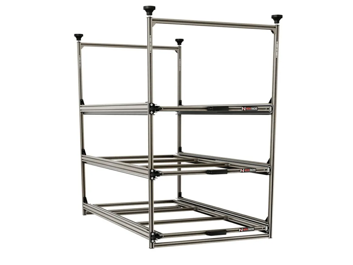 Nova Racks Serie M 3 Ebenen Seitenauszug - 60x120x122 cm